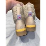 Larroude Vail Women's 6 Beige Leather Faux Fur Waterproof Ankle Combat Boots Tan Photo 3