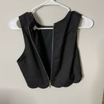 Tobi Elegant Black Scalloped Crop Top Small S/P Excellent Condition Photo 3
