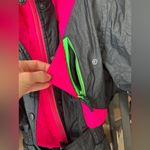 Obermeyer Vintage 1980s  ski suit jumpsuit snow neon shapes colorful skiing board Photo 9