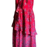 KEEPSAKE the Label | Red Floral Heart and Soul Ruffle Midi Slip Dress | Large Photo 1