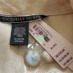 Victoria's Secret Champagne Peach Satin Floral Long Sleeve PJ Pajama Top XL NEW Photo 2