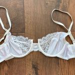 Christian Dior vintage pink floral and white lace bra, 36B Photo 4