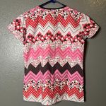 Just Love Hearts, Stars & Chevron Print Scrub Top - Size XS Photo 3
