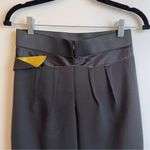 Donna Karan  Collection Black Label Wool Pencil Skirt Silk Trim Yellow Size 6 Photo 4