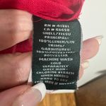 Lauren Ralph Lauren Top Women 2X Red Linen Tunic Modest 3/4 Sleeve Coastal Fall Photo 5