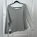 Treasure & Bond  Long Sleeve Ribbed One-Shoulder Pullover Sweater Gray Size Large Photo 0