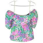 Lilly Pulitzer Women’s Kay Floral Puff Sleeves Top Photo 9