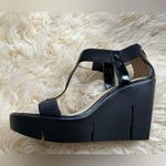 Calvin Klein  black open toed wedges Photo 2