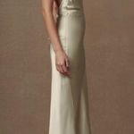 Meshki Dress - Esther Iridescent Satin Cowl Maxi Dress - Sage Photo 2