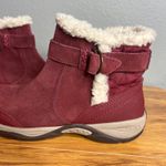 Easy Spirit  Seelk Winter Boot Size 7 Suede Faux Fur Lined Burgandy Red Zip Photo 2