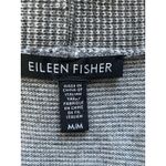 Eileen Fisher Gray Black Merino Wool Knit Open Front Cardigan Sweater Medium Photo 4