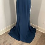 Dress the Population  Halter Neck Maxi Dress Medium Navy Blue Event Demure Formal Photo 7
