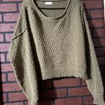 Altar'd State  Sweater Knit Cropped olive green Photo 0