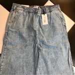 We Wore What NWT Zia Straight Leg Jeans Pull on Elastic Waistband Light Wash Denim Photo 7
