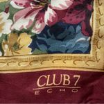 Club 7 Echo Vintage 100% Silk Cottagecore Floral Grandmacore Scarf Brown Photo 2