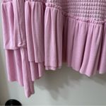 POL  Light Pink Sleeveless Textured Ruffle Hem Babydoll Dress, Size Medium Photo 7