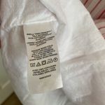 Loft Ruffle Poplin Red and White Stripe Summer Dress Size Large Photo 4