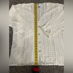 New Maggie Sweet 2 piece white knit tank top, long sleeve button up cardigan L Size L Photo 9