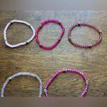 5 piece Pink Beaded Bracelet Set Photo 5