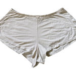 Victoria's Secret  Cream Ribbed Lace Accent Pajama Shorts Photo 0