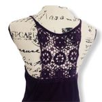 R Jean Purple Crochet Back Tank Top | Juniors Size Large | Flowy Sleeveless Blou Purple Photo 1