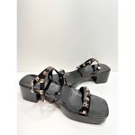 MIA Sandals Womens Size 7 Black Studded Chunky Heel Y2K Photo 4