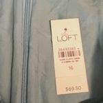 Loft  Light Blue Mini Skirt with Gold Buttons Photo 2