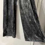 SAVVI Natasha Velour Velvet Wide Leg Pants Pull On Gray Waistband Track M Size M Photo 9