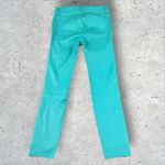 J Brand  Lamb Leather Skinny Jeans‎ Pants In Verde Turquoise Blue Sz 28 NWT Photo 4