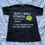 Softball Coach Definition T Shirt Funny Coaching Sports Unisex Tee Gift Black Size L Photo 0