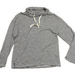 Lucky Brand  Striped Cowl Neck Viscose Top Women's Medium Oversized Black‎ White Photo 0