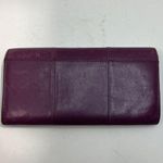 Coach  Cranberry Purple Solid Kristin Trifold  Leather Wallet Photo 3