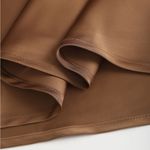 Rihoas Coffee Satin Boat Neck Slip Midi Dress Brown Size 6 Photo 7