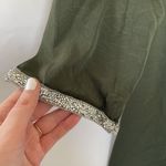 UAE Dubai dark forest green abaya dress midi length women's XS glitter sparkle Photo 3