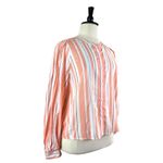 A New Day Target Button Down Blouse Long Sleeves Peach Stripes NEW Women’s XXL Photo 1
