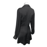Urban Outfitters Black Long Sleeve Deep V-Neck Corset Bustier Mini Shirt Dress S Photo 1