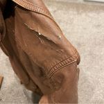 Coalition Girl Next Door Hooded Faux Leather Jacket Brown Size L Photo 11