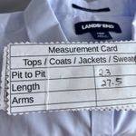 Lands' End  Womens Button Up Size 18P No Iron Supima Business Work Career Office Photo 7