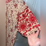 Savanna Jane Floral Print 3/4 Sleeve Mock Neck Peasant Western Embroidery Top 1X Red Photo 13
