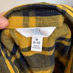 Time and Tru 100% Cotton Plaid Shirt NWT Medium Yellow Navy Photo 6