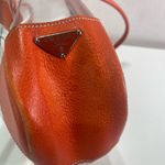 Prada Fish Pattern Stripes Vinyl Orange Leather Trim Tote Bag Colorful 10'' Photo 7