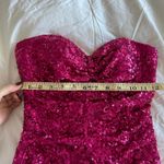 Y2K paper tag vintage Hot pink sequin ruched mini bodycon dress Size XS Photo 6