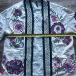ZARA TRF Collection Women’s Ivory Floral Embroidered Cardigan Kimono Size L/XL Photo 3