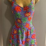 Red and Purple One Piece Swimsuit with Cover up Skirt Size M Photo 0
