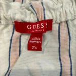 Guess ⭐️  striped long sleeve cropped white and pink top in size xs Photo 2