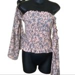 Parisian Sexy Floral Shirred Off Shoulder Top Size 14 Photo 3