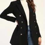 Lulus Black Double Breasted Coat Dress(Size Small) Photo 0