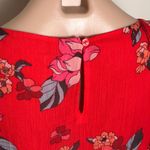 A New Day  Faux Wrap Ruffle Hem Red Floral Dress Target XS Photo 4
