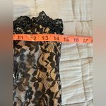 Gunne Sax  Jessica McLintock Black Lace and Taffeta strapless dress Vintage Size9 Photo 8