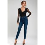 Lulus  Black All About That Lace V Neck Bodysuit NWT Size Small Photo 5